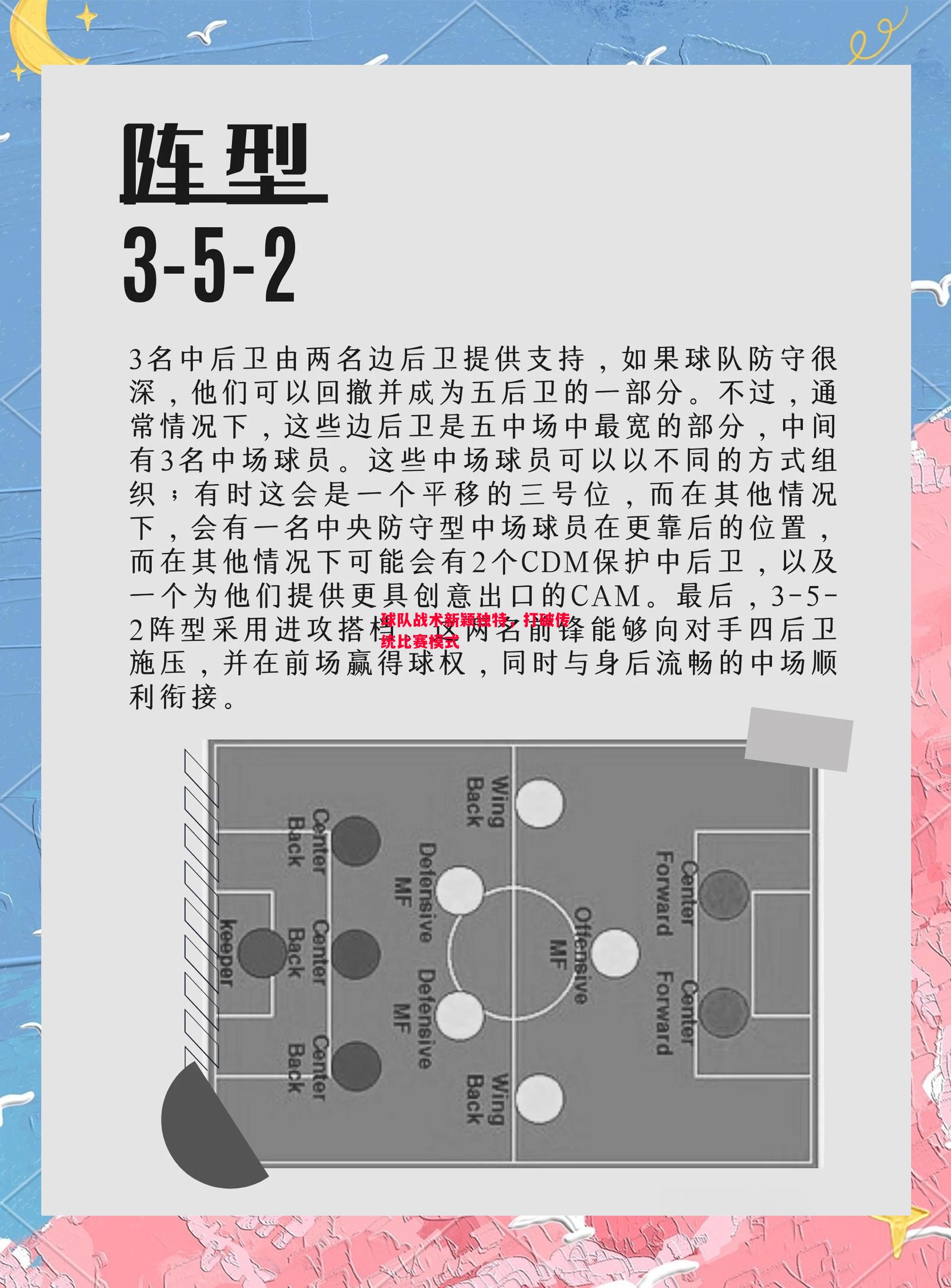 球队战术新颖独特，打破传统比赛模式